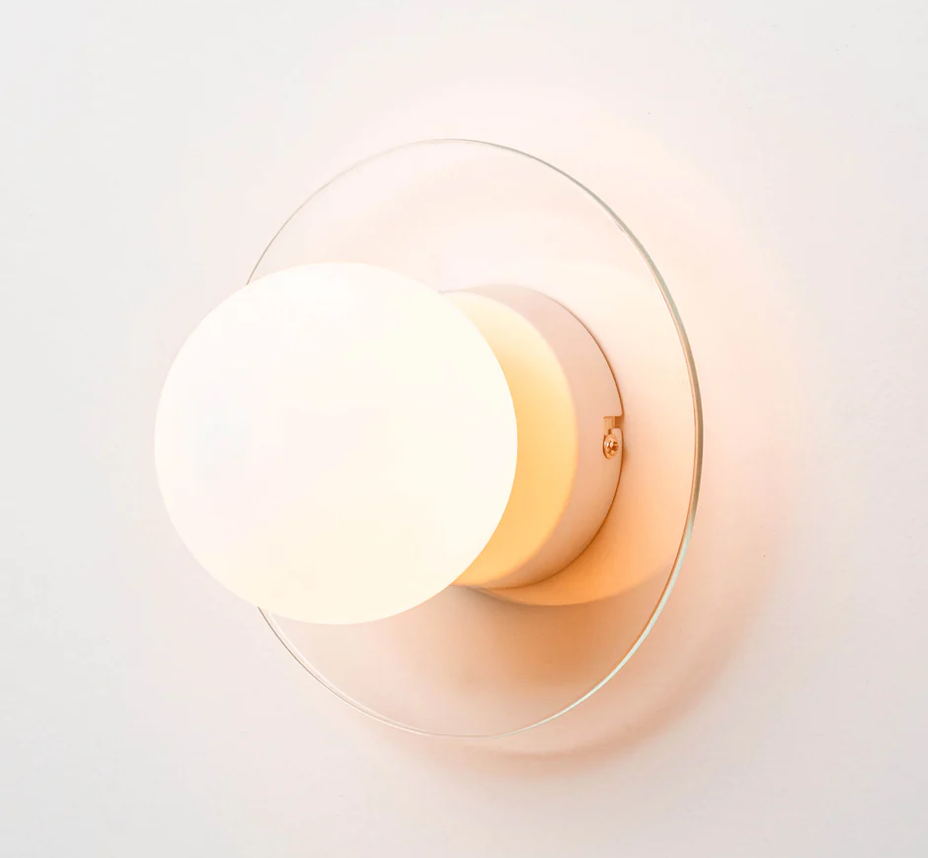 Opal disk indoor wall light 