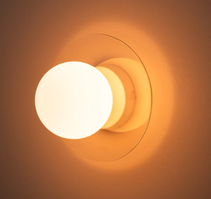 Opal disk interior wall light